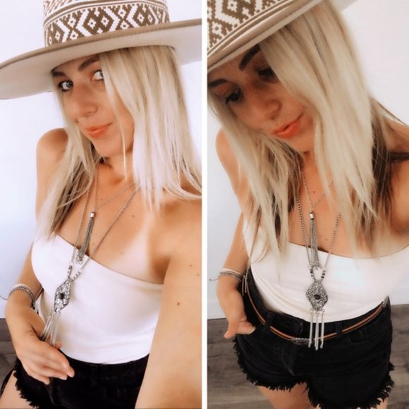 Alquimia Jewelry - NAVAJO TASSEL ONYXLAYERED LONG STATEMENT NECKLACE